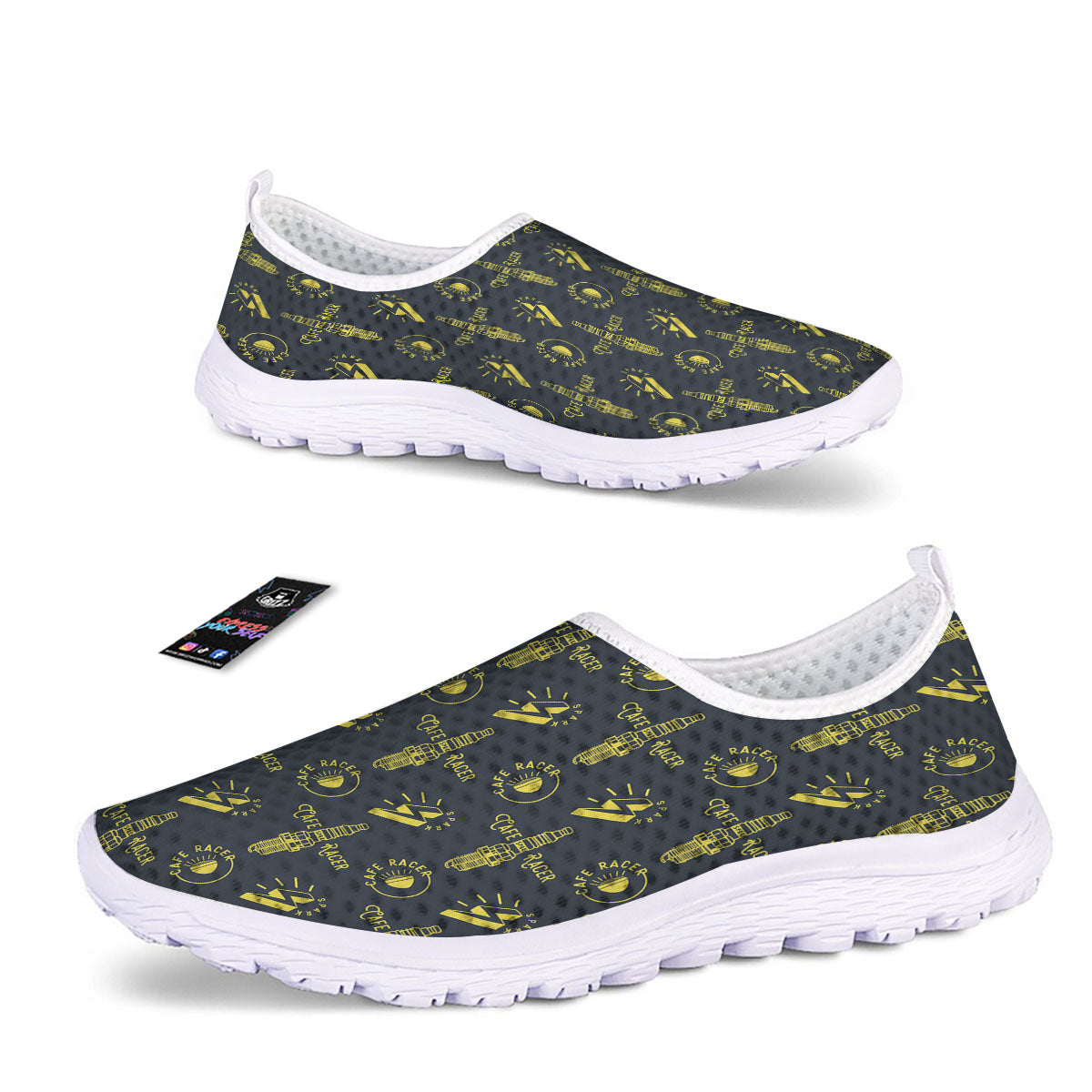 Parts Motorcycle Print Pattern Nurse Shoes-grizzshop