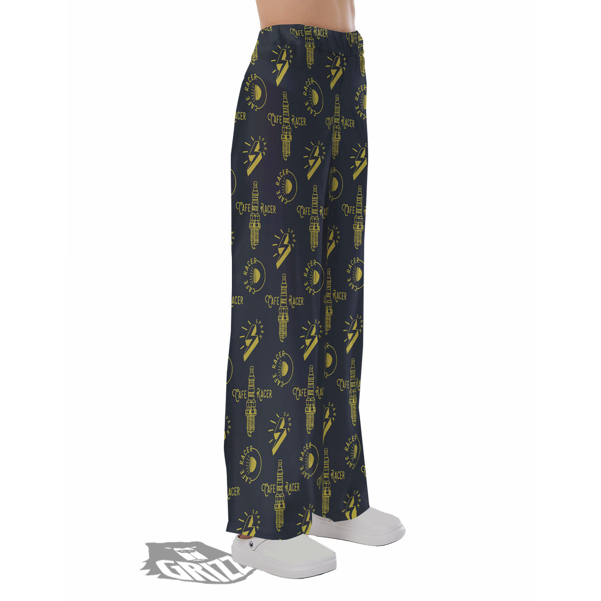 Parts Motorcycle Print Pattern Pajama Pants-grizzshop