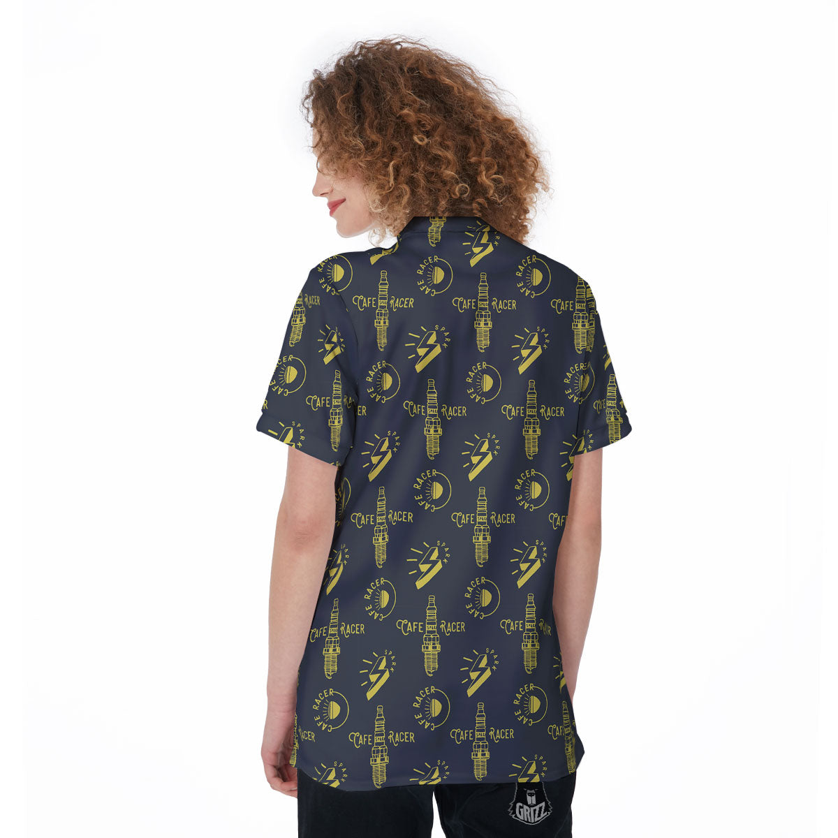 Parts Motorcycle Print Pattern Women's Golf Shirts-grizzshop