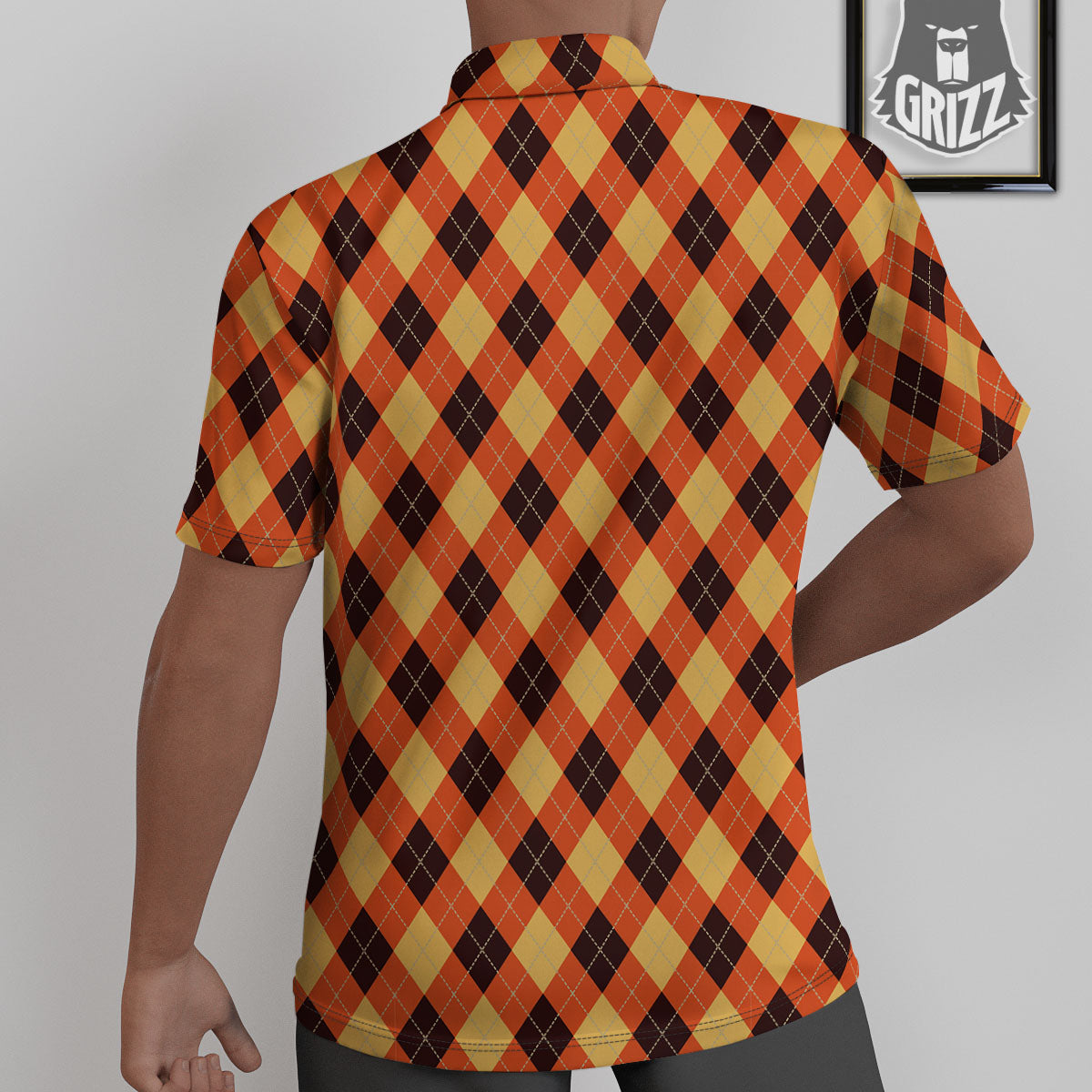 Party Argyle Halloween Print Pattern Untucked Shirts-grizzshop
