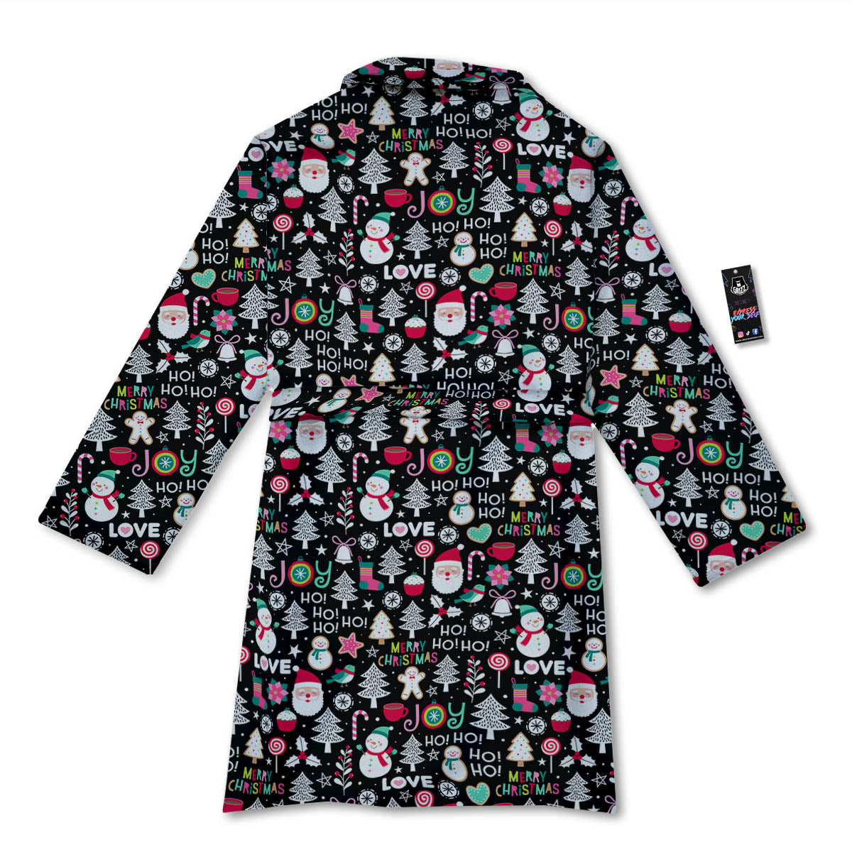 Party Elements Christmas Print Pattern Bathrobe-grizzshop