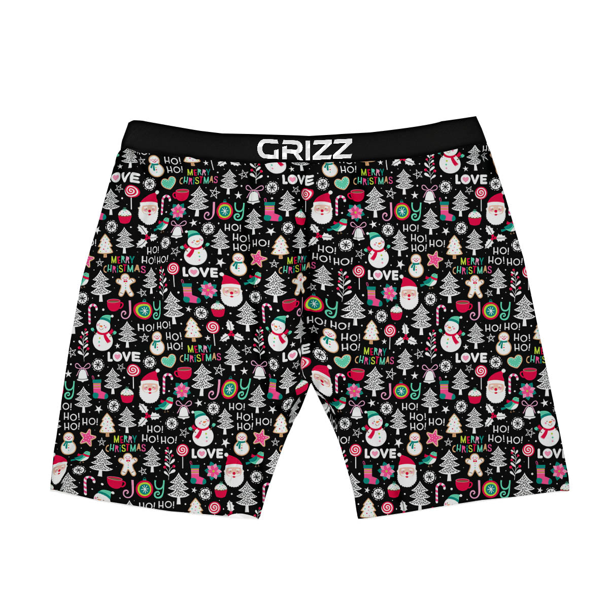 Party Elements Christmas Print Pattern Boxer Briefs-grizzshop