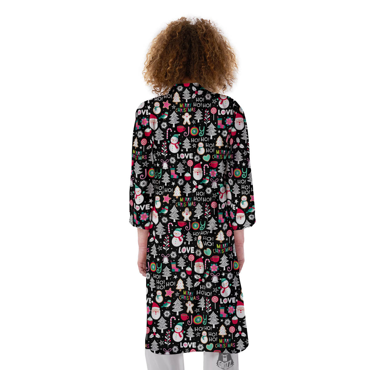 Party Elements Christmas Print Pattern Kimono-grizzshop