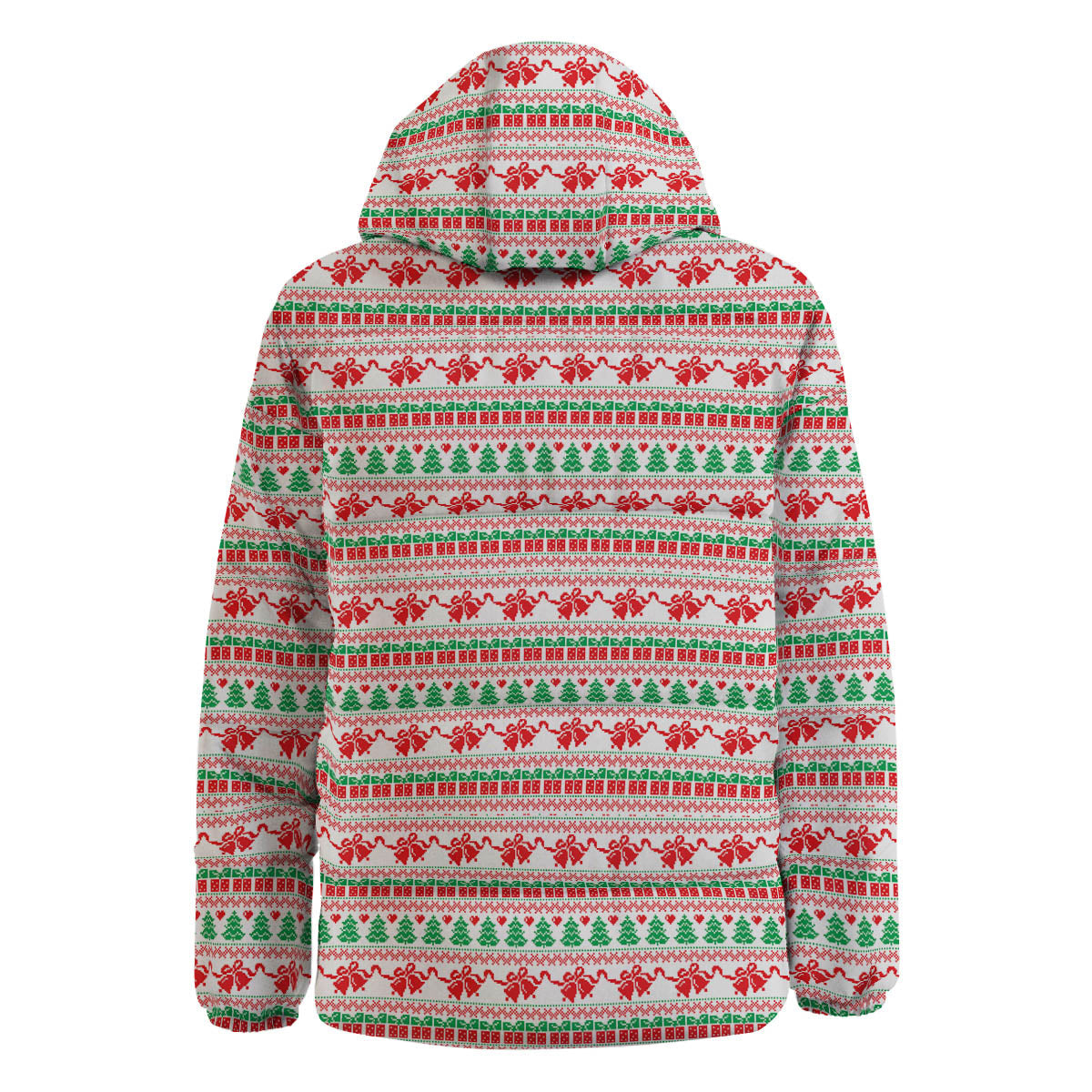 Party Knitted Christmas Print Pattern Down Jacket-grizzshop