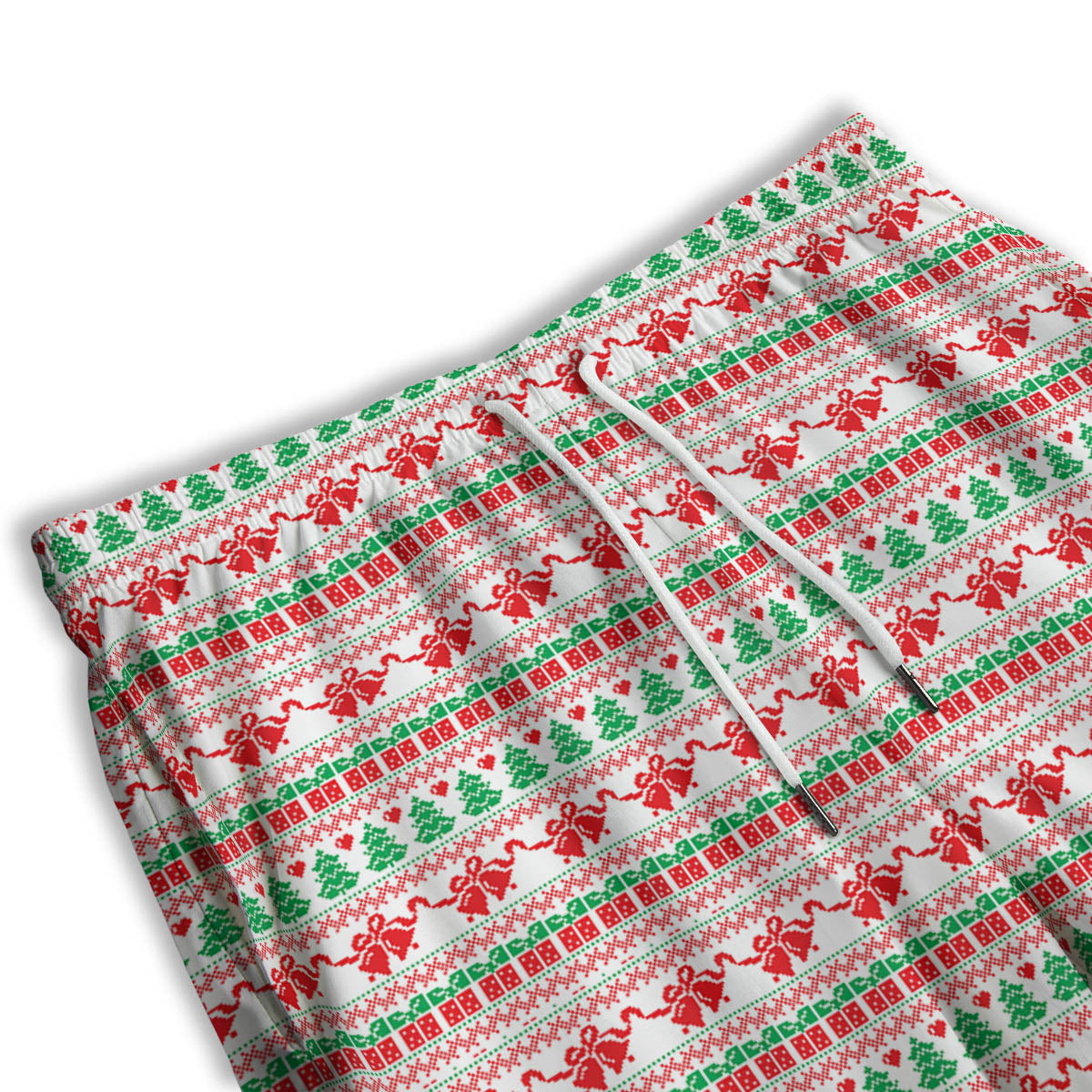Party Knitted Christmas Print Pattern Men's Athletic Shorts