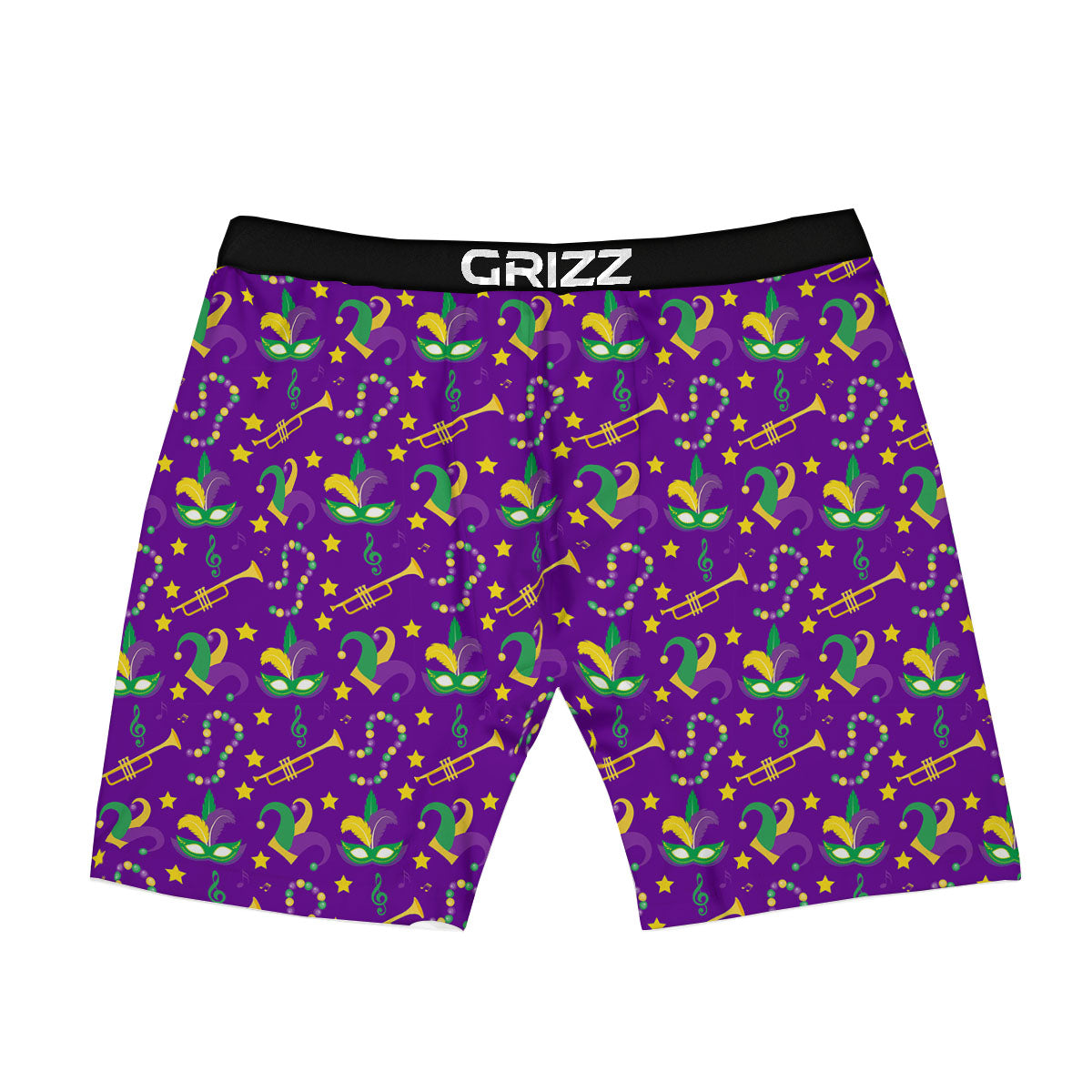 Party Mardi Gras Print Pattern Boxer Briefs-grizzshop
