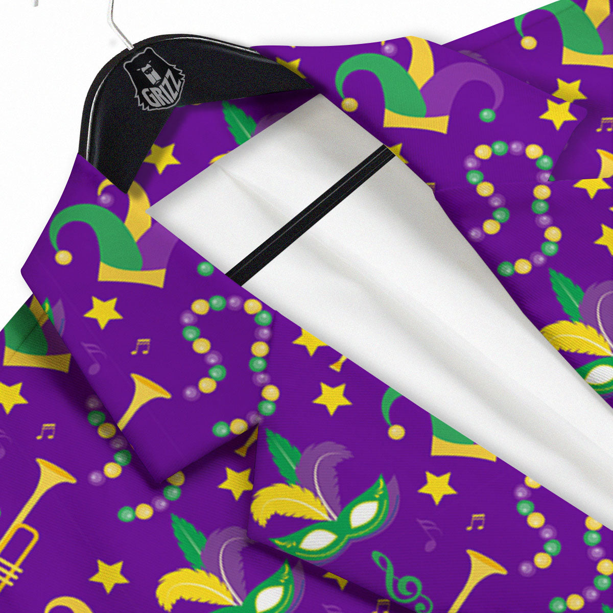 Party Mardi Gras Print Pattern Men's Sport Coat-grizzshop