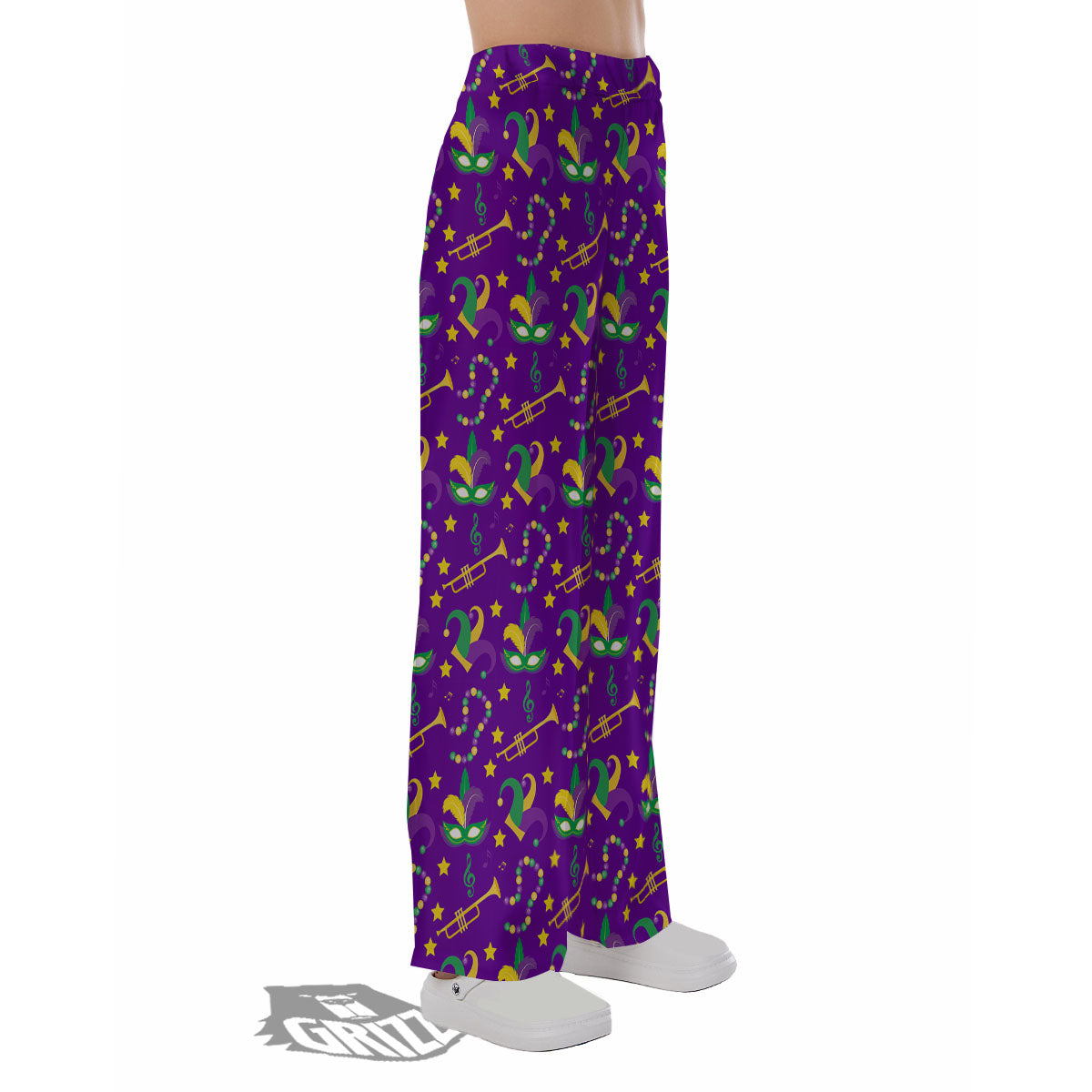 Party Mardi Gras Print Pattern Pajama Pants-grizzshop