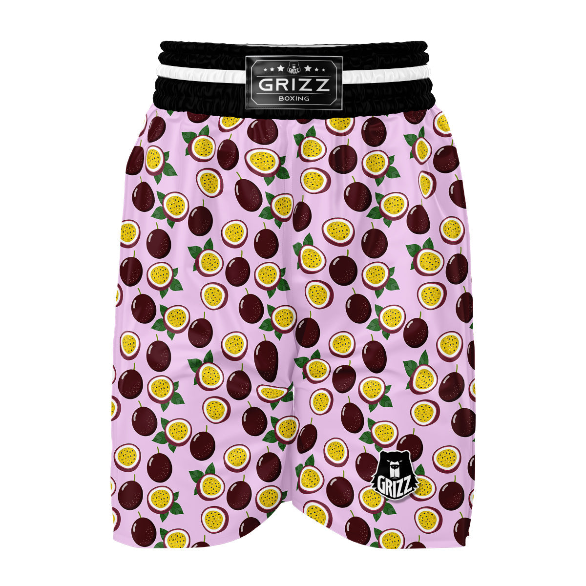 Passion Fruit Purple Print Pattern Boxing Shorts-grizzshop
