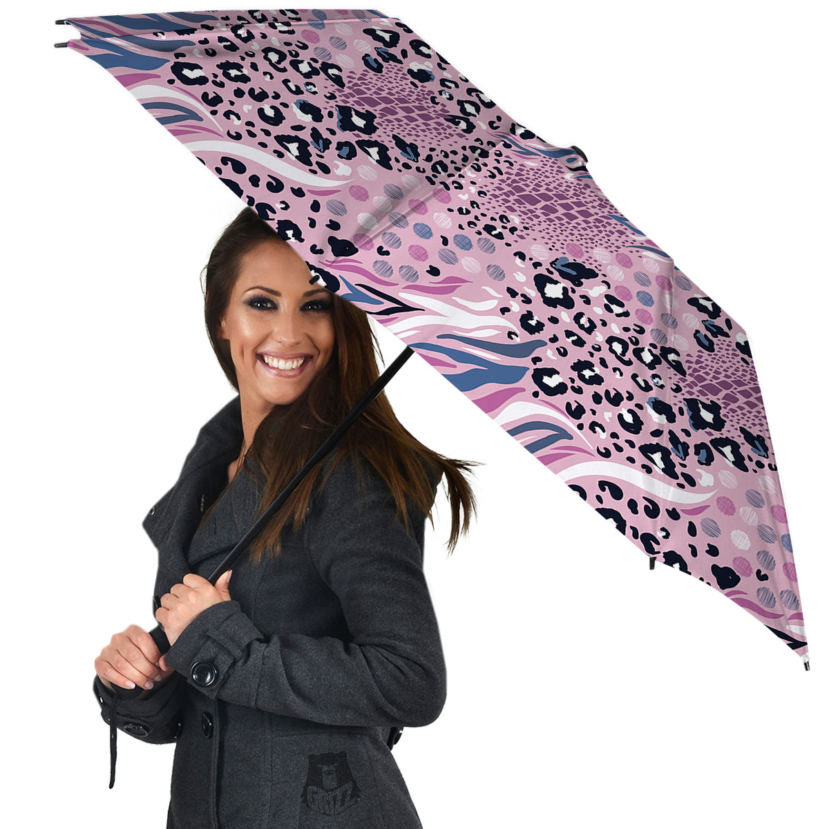 Pastel Mix Animal Skin Print Umbrella-grizzshop