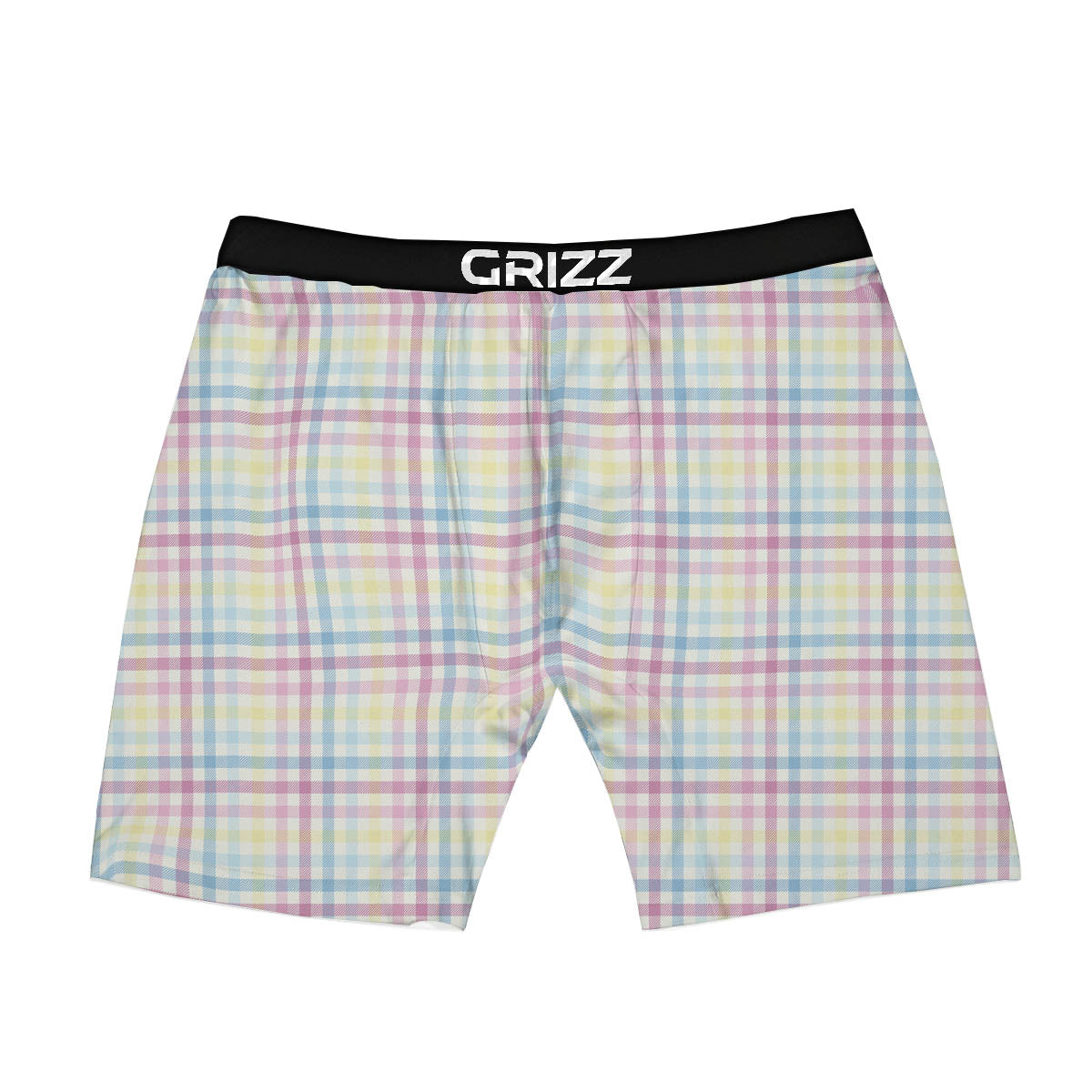Pastel Plaid Cotton Candy Print Pattern Boxer Briefs-grizzshop
