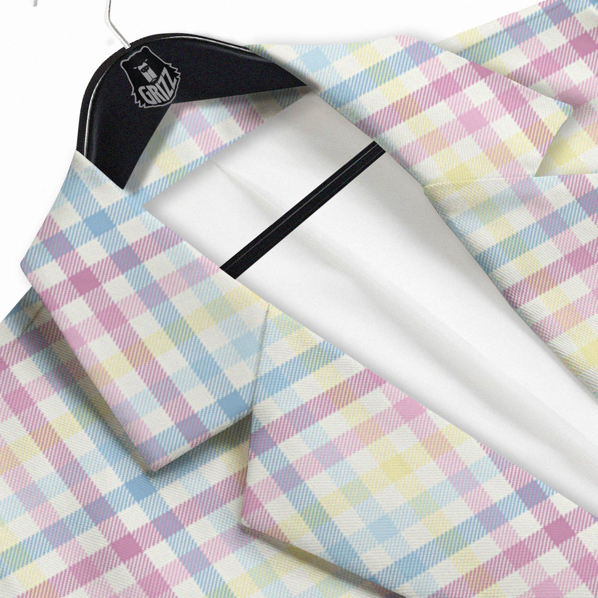 Pastel Plaid Cotton Candy Print Pattern Men's Sport Coat-grizzshop
