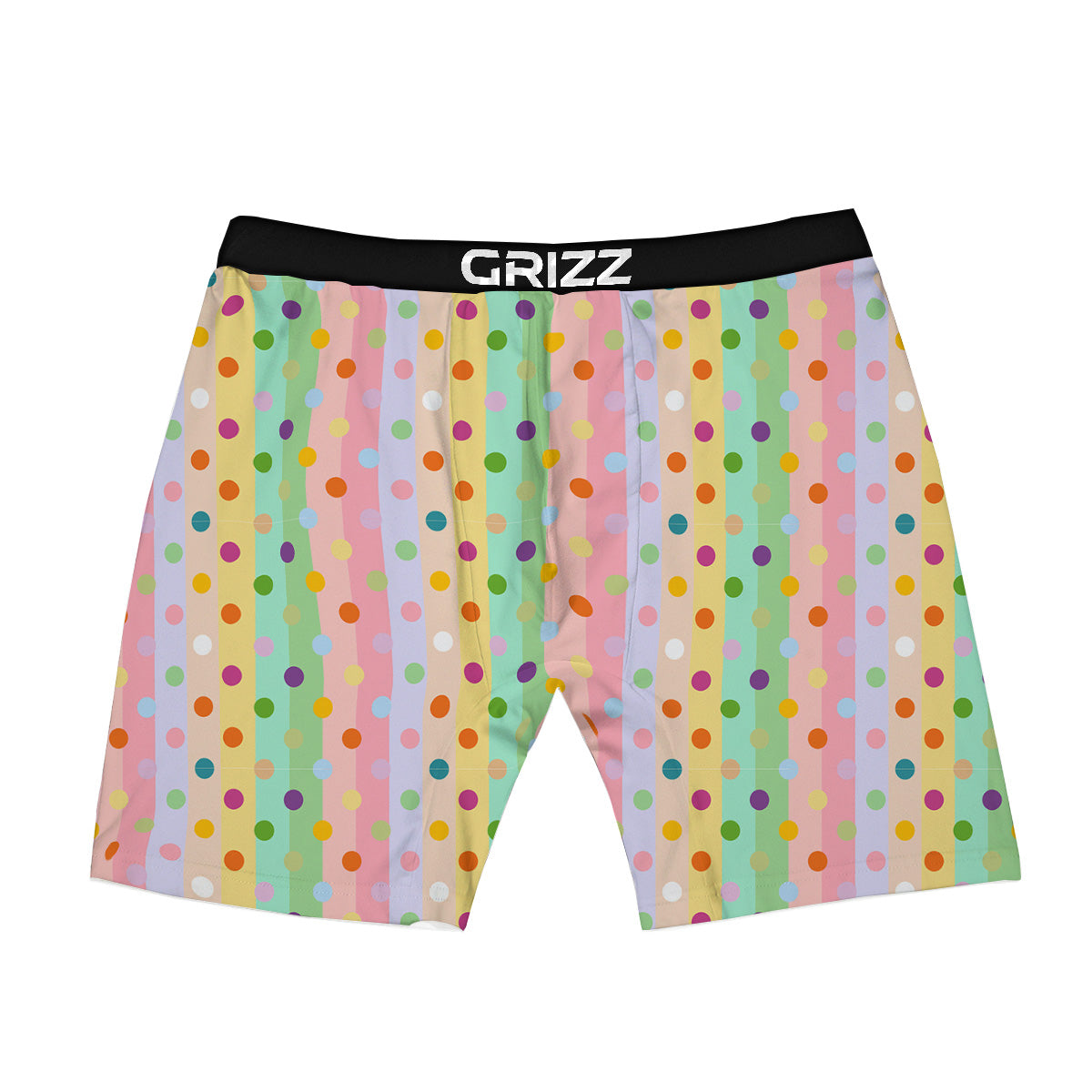 Pastel Polka Dots Print Pattern Boxer Briefs-grizzshop