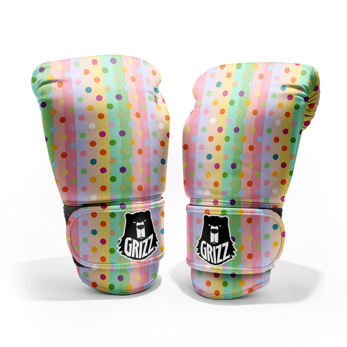 Pastel Polka Dots Print Pattern Pro Boxing Glove