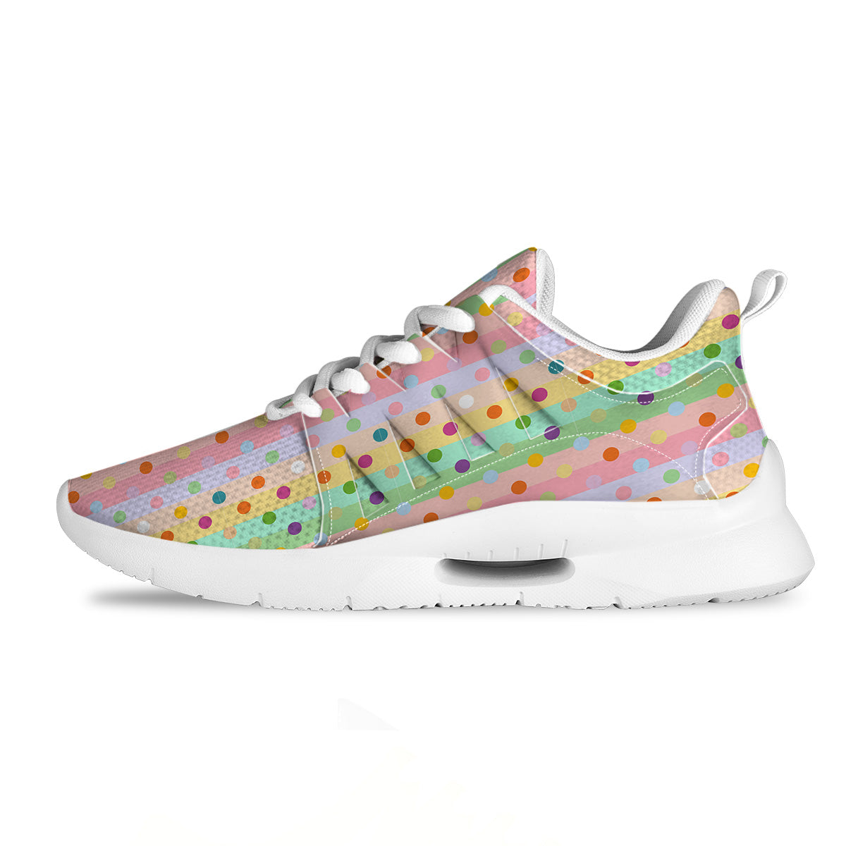 Pastel Polka Dots Print Pattern Tennis Shoes-grizzshop