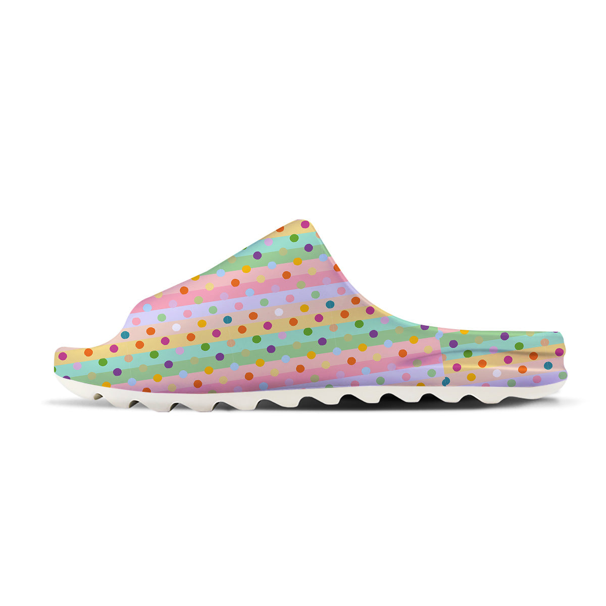 Pastel Polka Dots Print Pattern Sandals-grizzshop