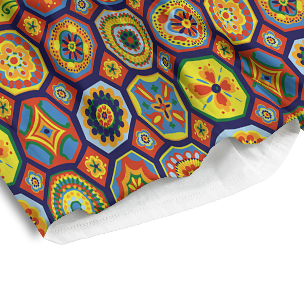 Patchwork Abstract Floral Colorful Print Pattern Men's Athletic Shorts