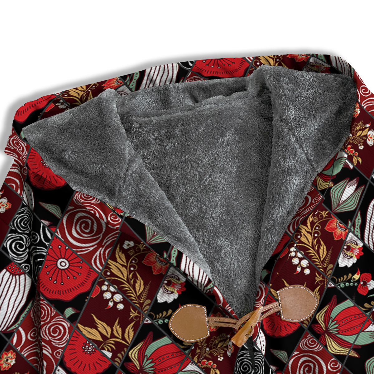 Patchwork Abstract Flower Print Pattern Men's Windbreaker Jacket-grizzshop