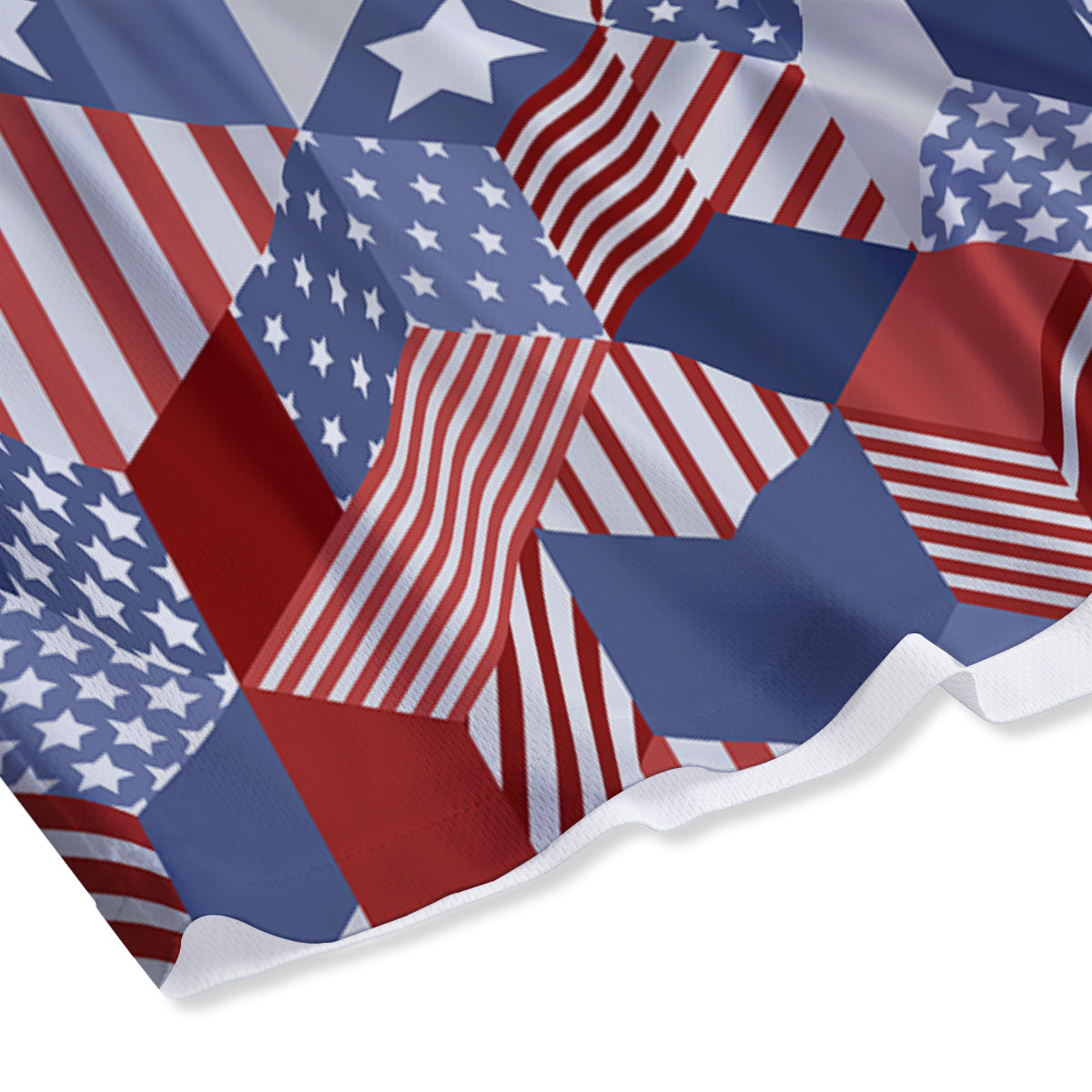Patchwork American Patriotic Print Mesh Shorts
