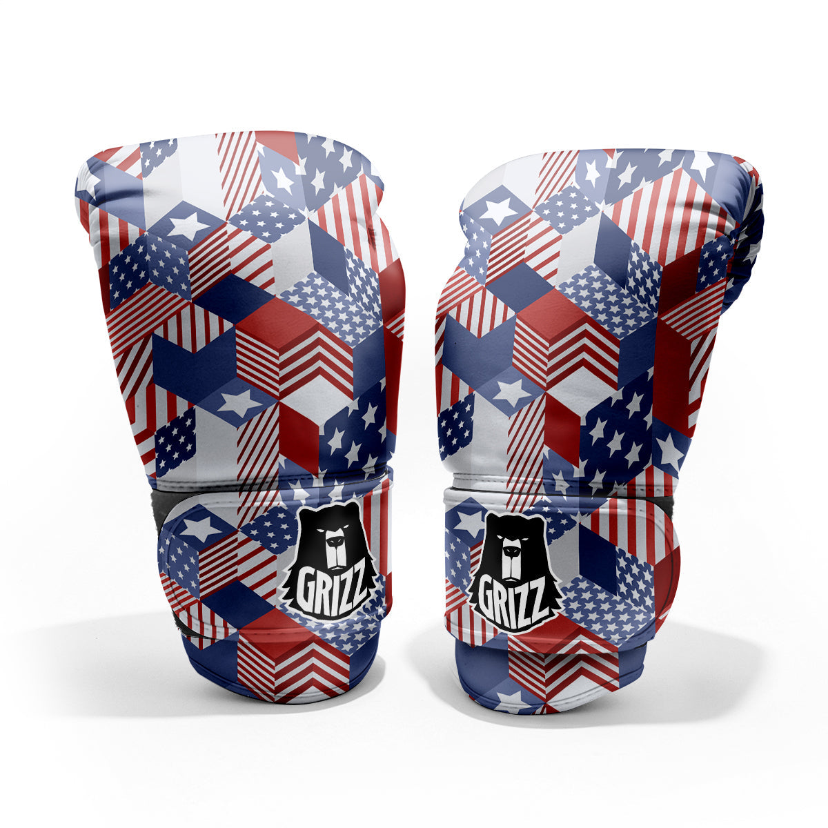 Patchwork American Patriotic Print Pro Boxing Glove
