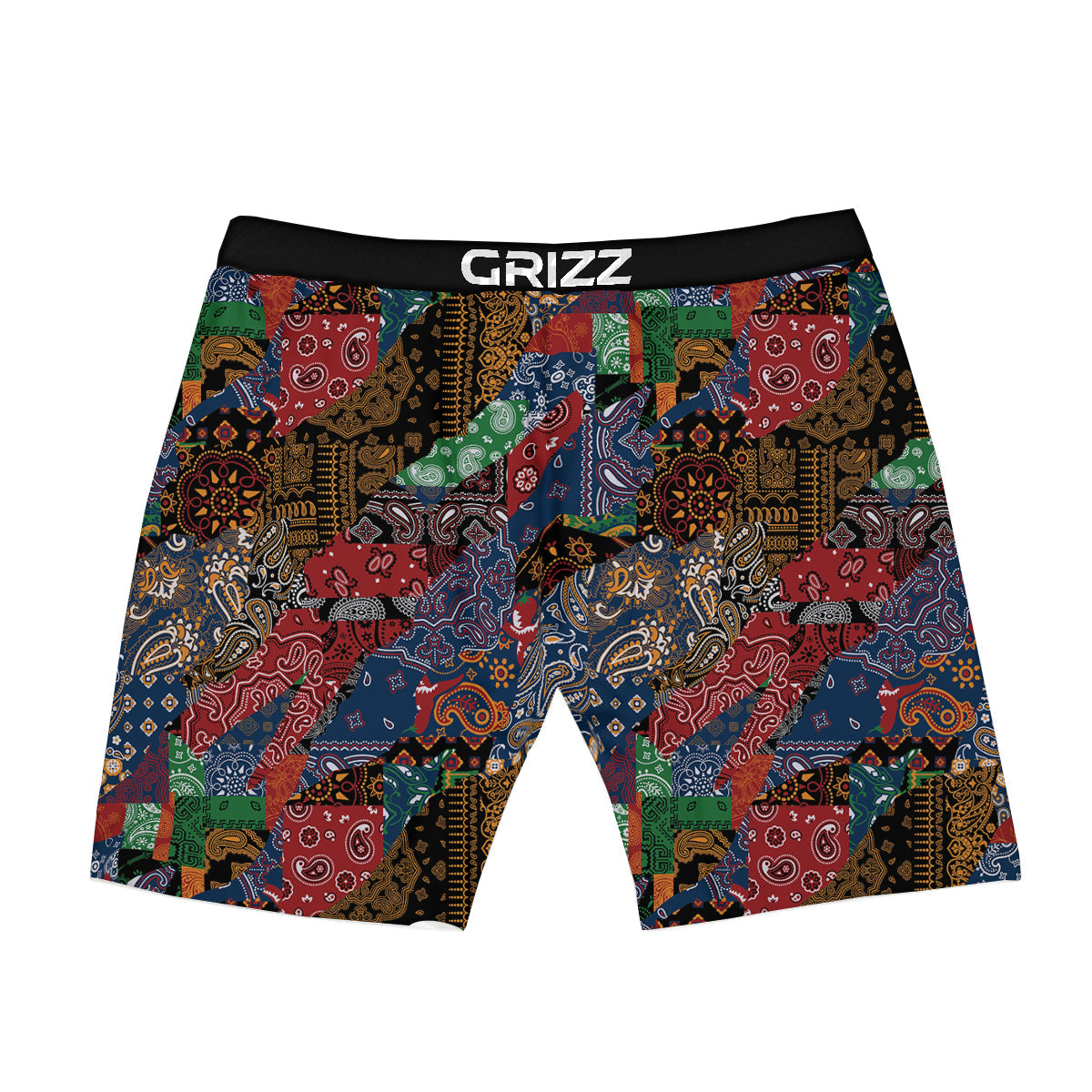 Patchwork Bandanna Print Pattern Boxer Briefs-grizzshop