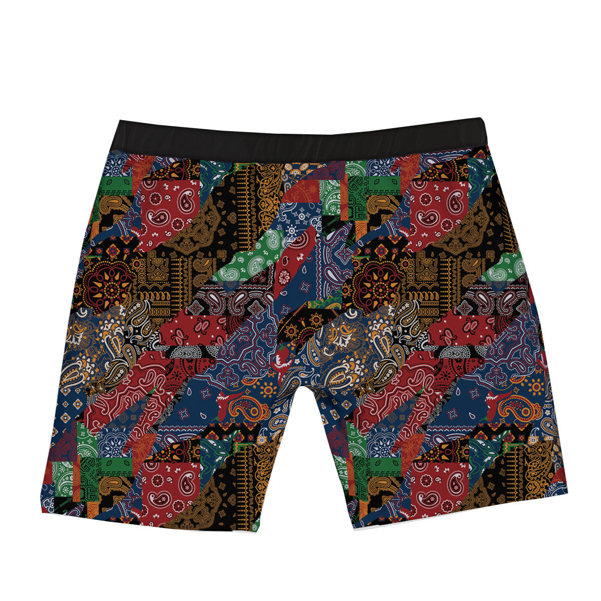 Patchwork Bandanna Print Pattern Boxer Briefs-grizzshop