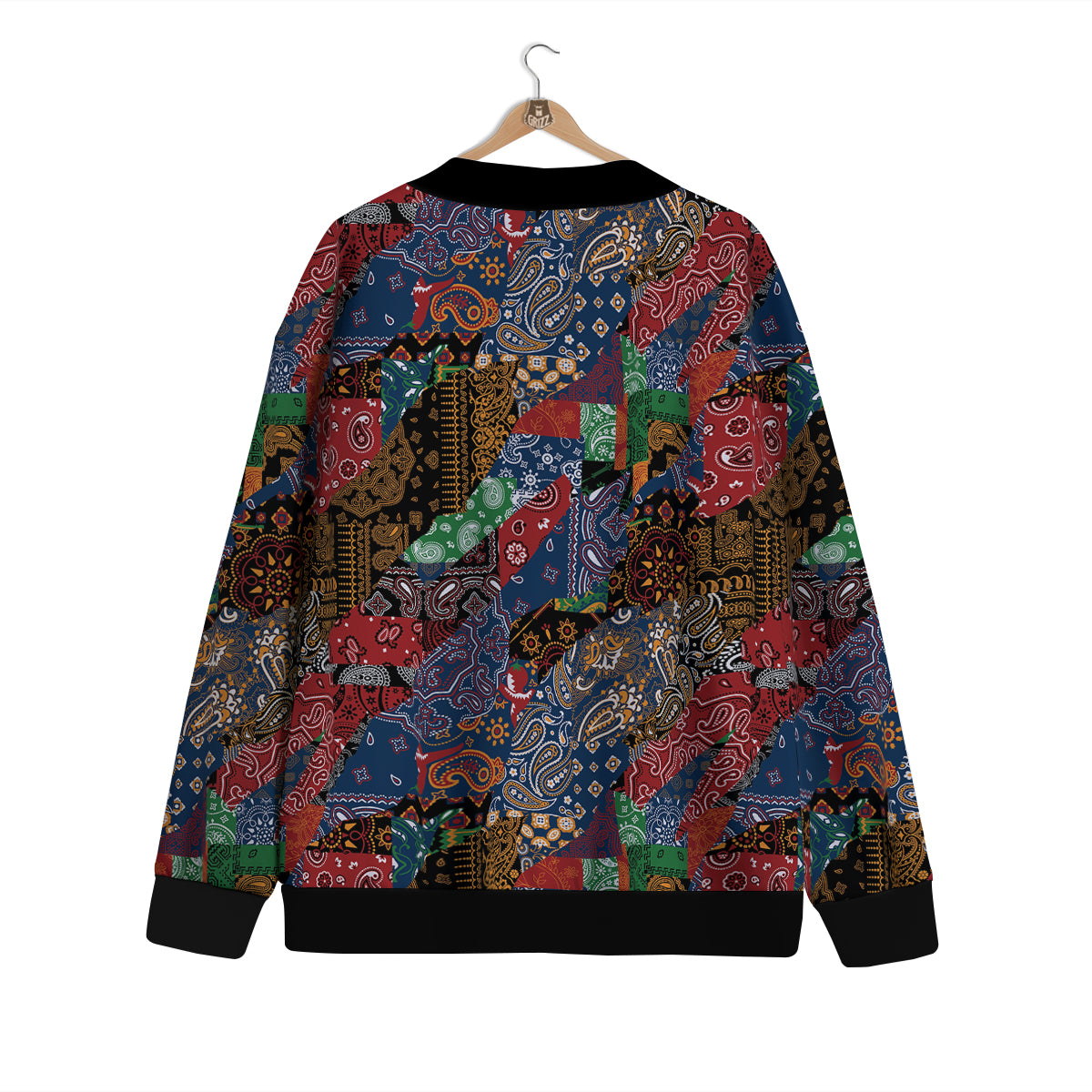 Patchwork Bandanna Print Pattern Cardigan-grizzshop