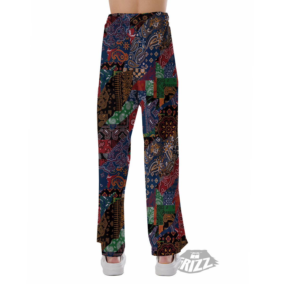 Patchwork Bandanna Print Pattern Pajama Pants-grizzshop