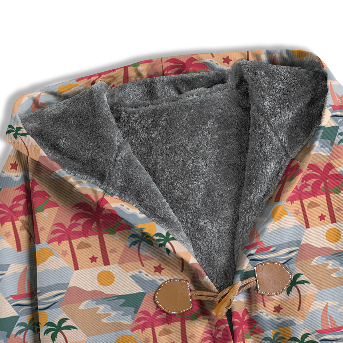 Patchwork Beach And Sunset Sky Print Pattern Men's Windbreaker Jacket-grizzshop