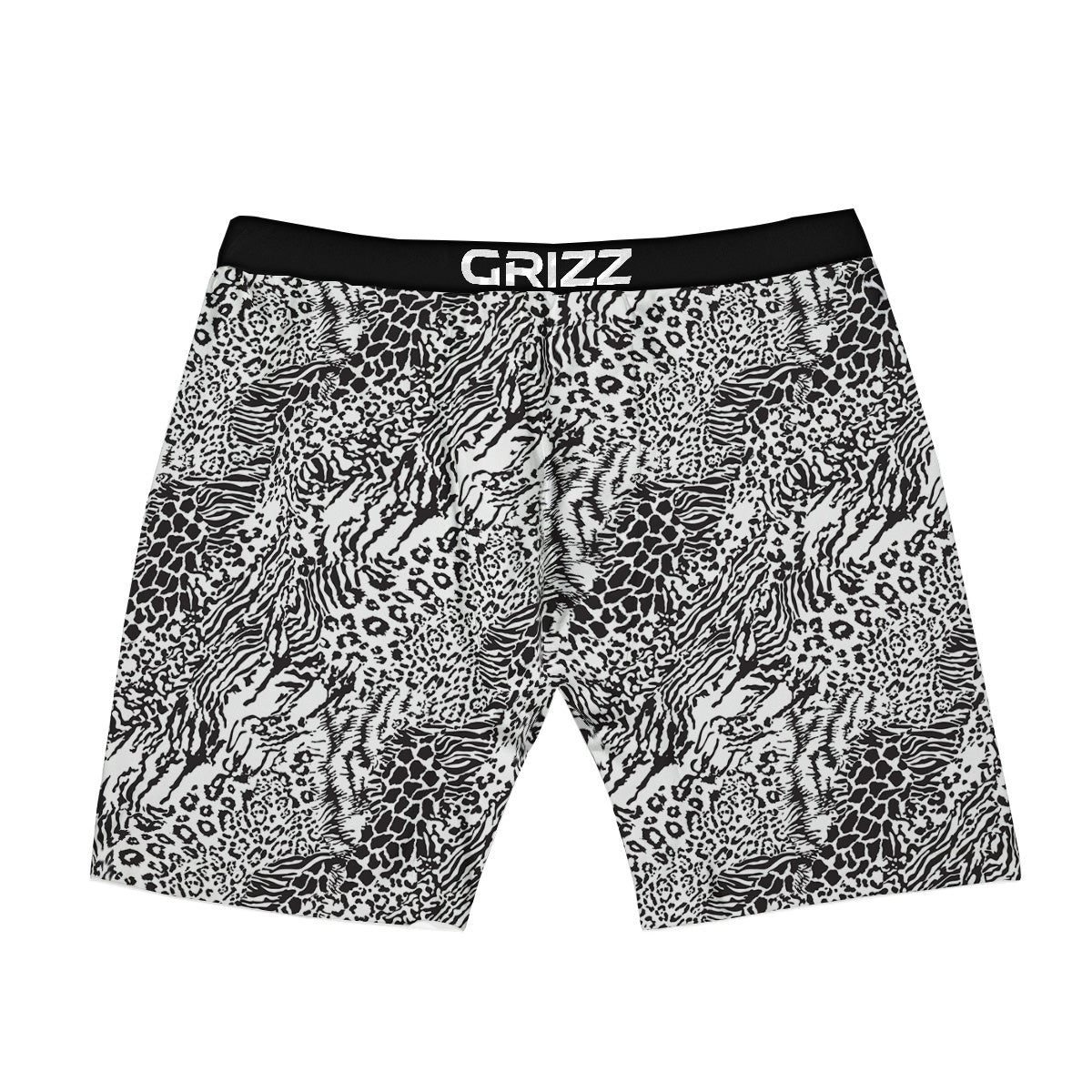 Patchwork Black White Animal Skins Print Pattern Boxer Briefs-grizzshop