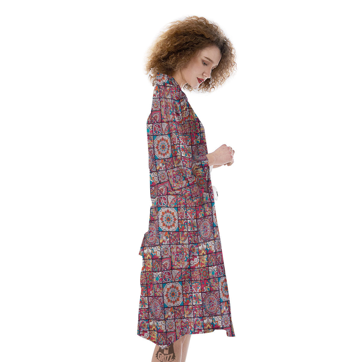 Patchwork Bohemian Print Pattern Kimono-grizzshop