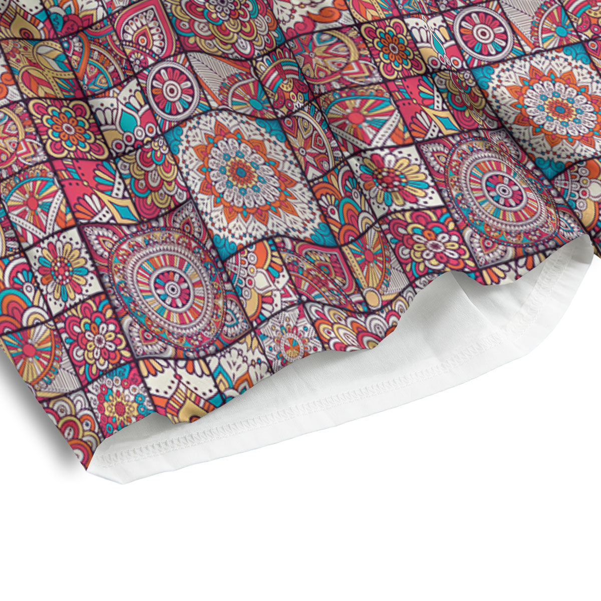 Patchwork Bohemian Print Pattern Men's Athletic Shorts