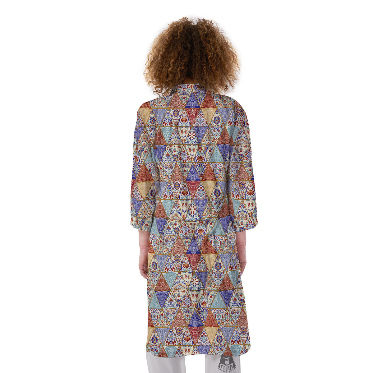 Patchwork Boho Mandala Print Pattern Kimono-grizzshop