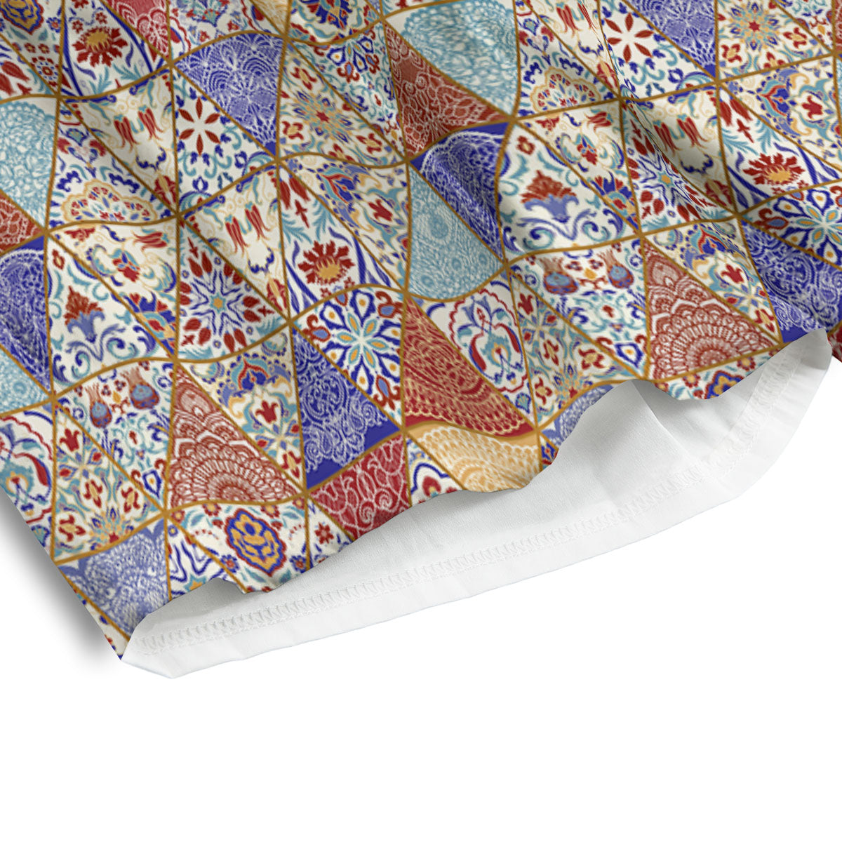 Patchwork Boho Mandala Print Pattern Men's Athletic Shorts