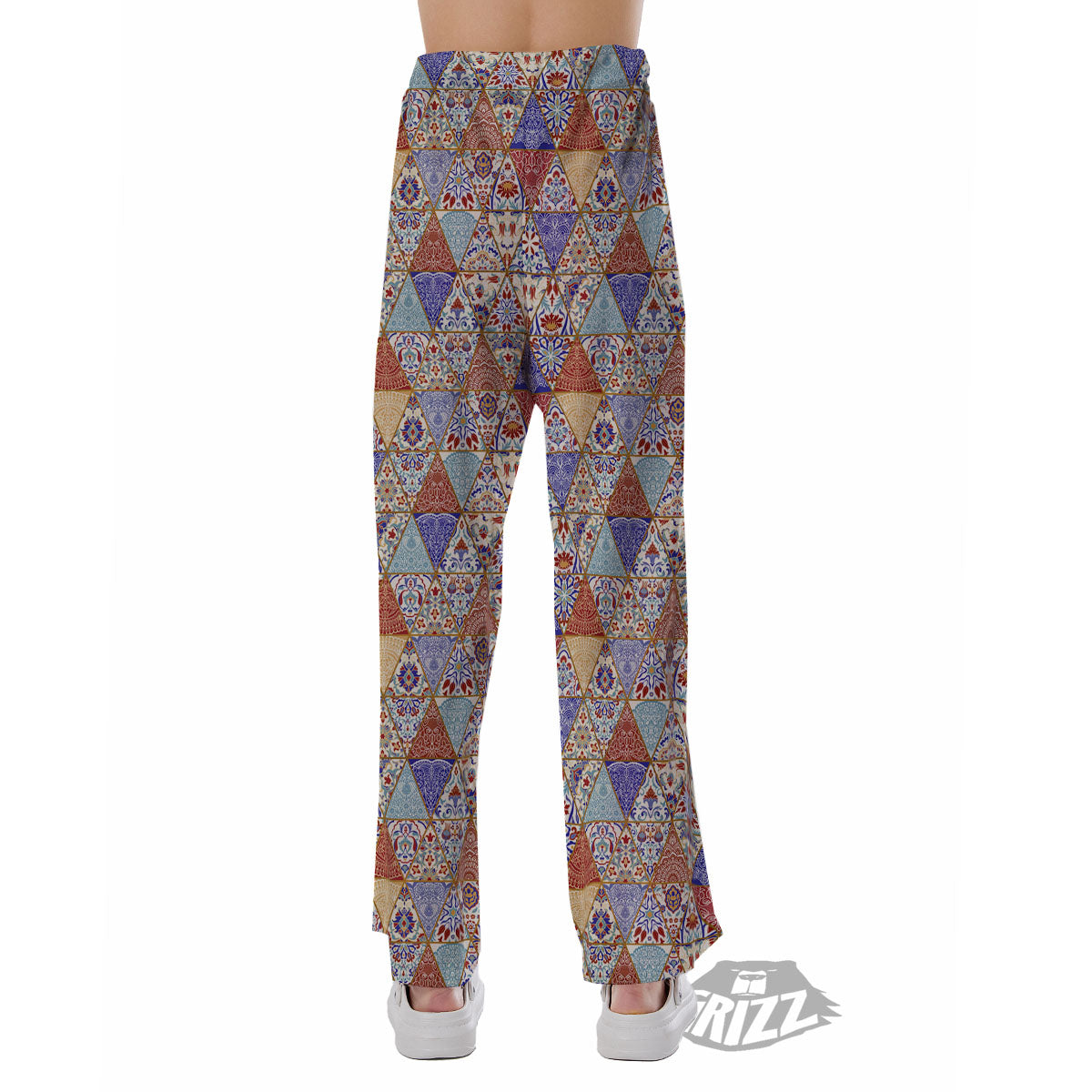 Patchwork Boho Mandala Print Pattern Pajama Pants-grizzshop