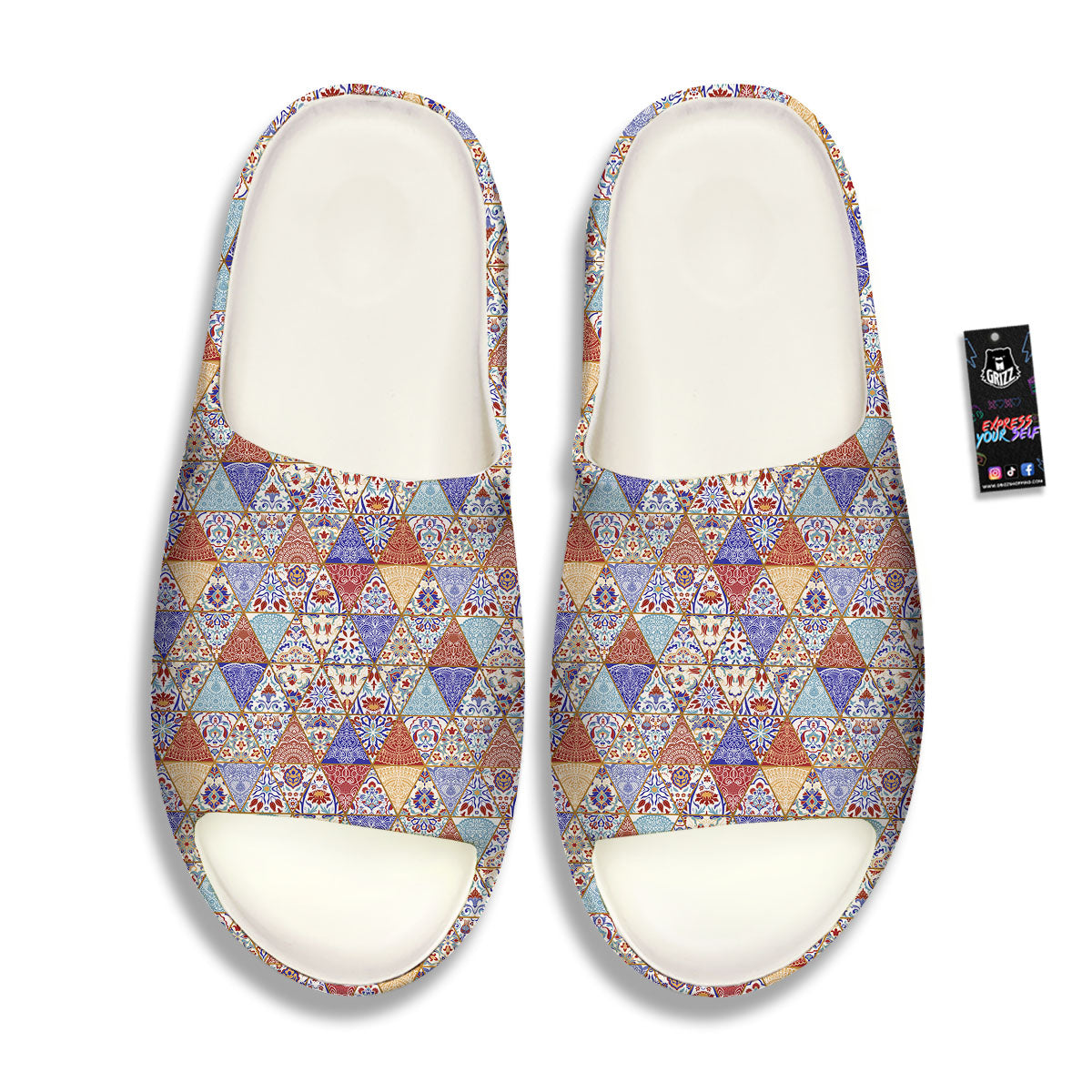 Patchwork Boho Mandala Print Pattern Sandals-grizzshop