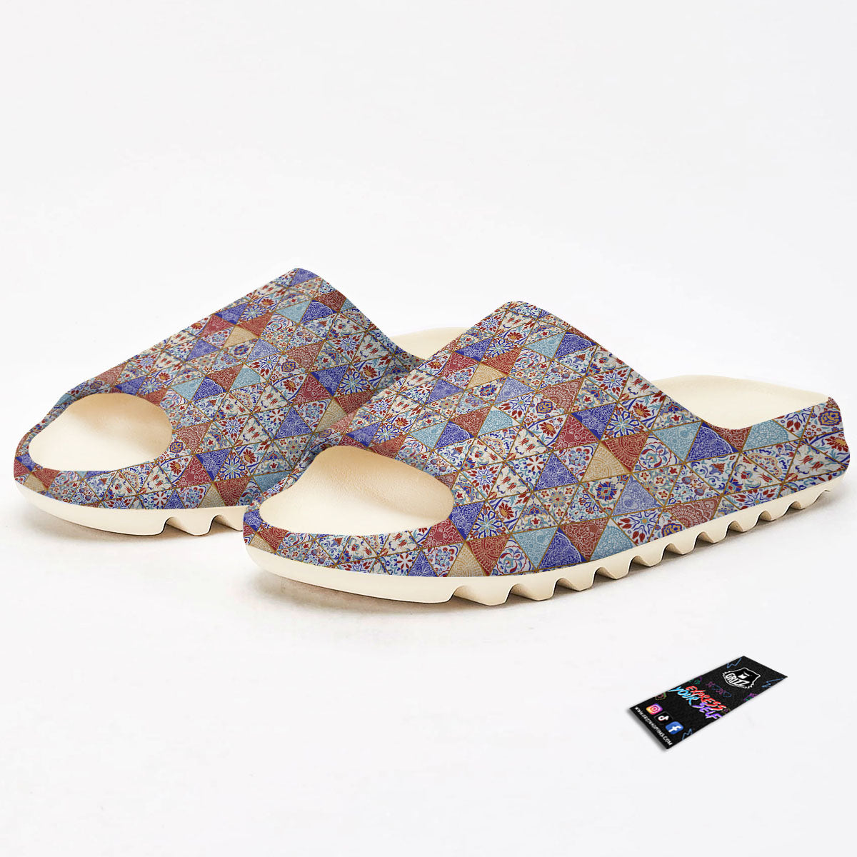 Patchwork Boho Mandala Print Pattern Sandals-grizzshop
