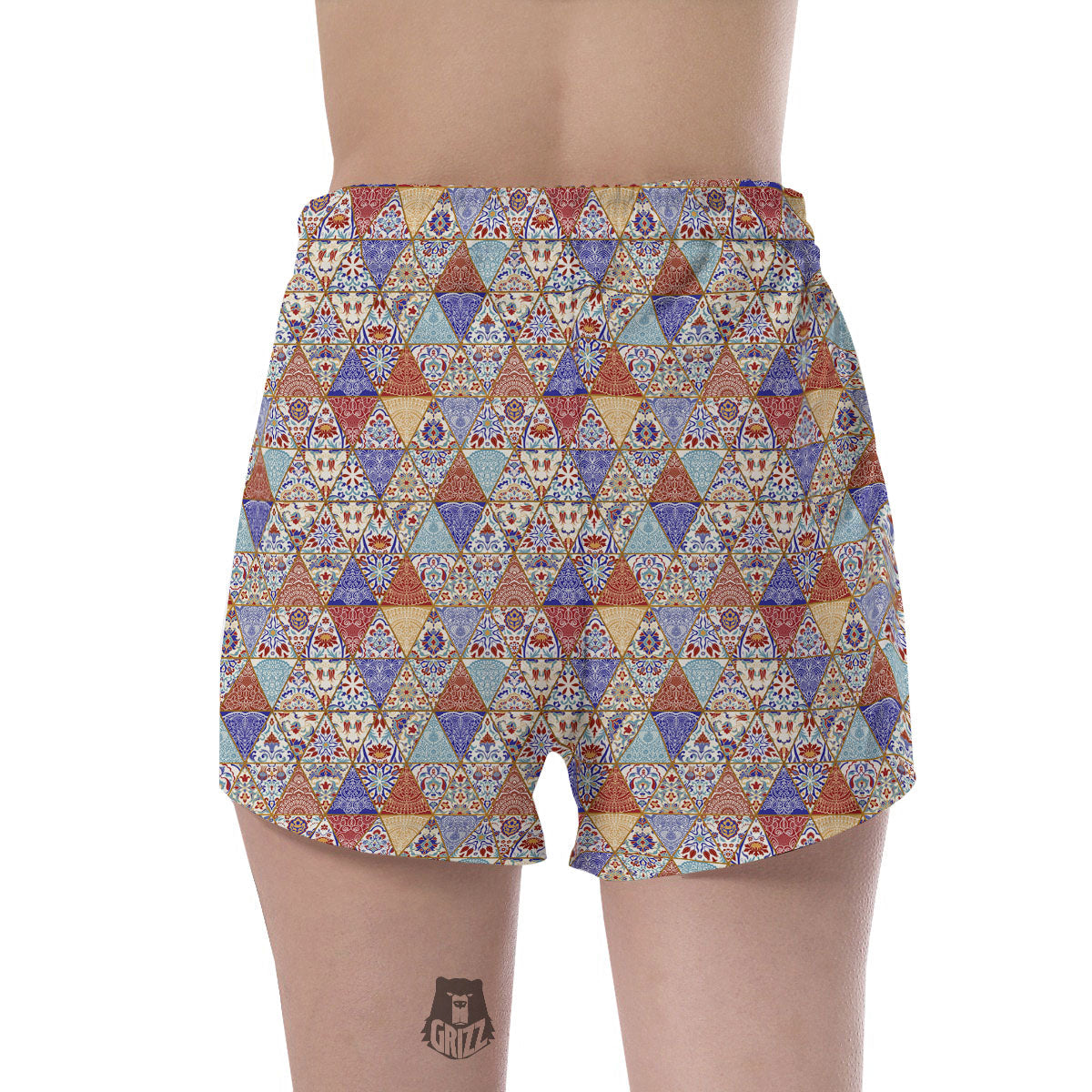 Patchwork Boho Mandala Print Pattern Women's Shorts-grizzshop
