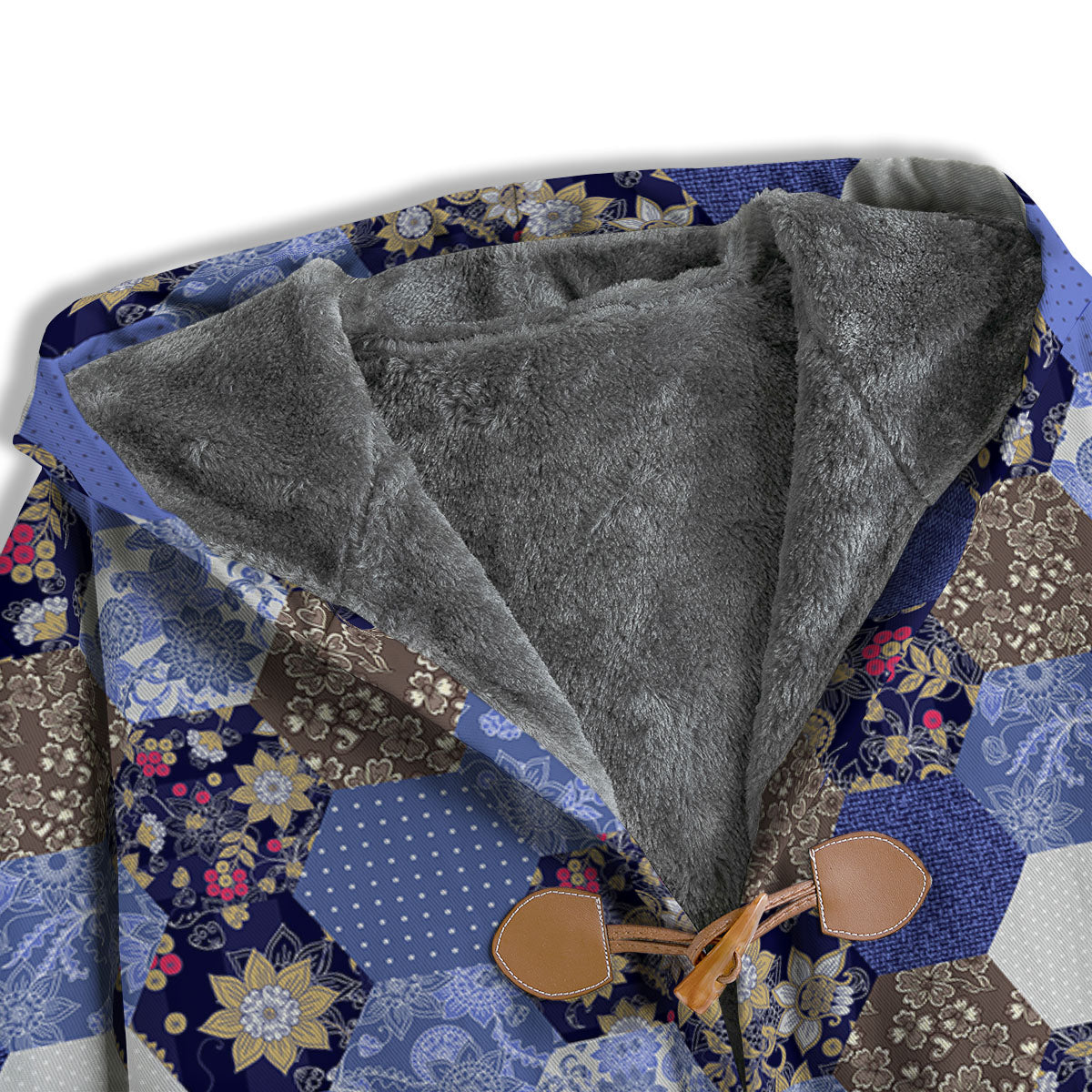 Patchwork Denim And Plaid Print Pattern Men's Windbreaker Jacket-grizzshop