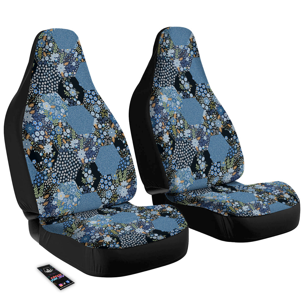 Patchwork Ethnic Floral Print Pattern Car Seat Covers-grizzshop