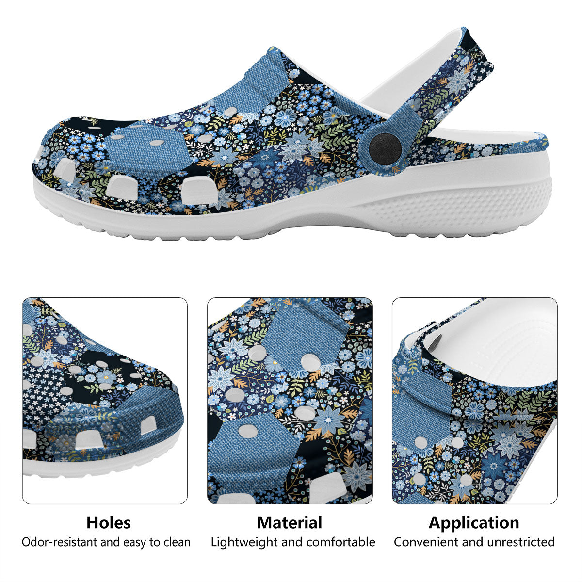 Patchwork Ethnic Floral Print Pattern Clog-grizzshop