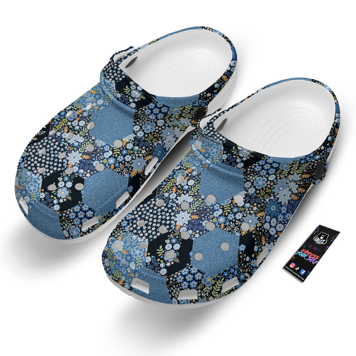 Patchwork Ethnic Floral Print Pattern Clog-grizzshop