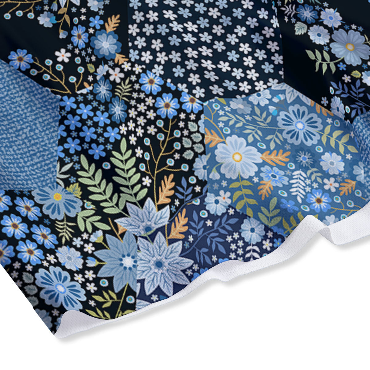 Patchwork Ethnic Floral Print Pattern Mesh Shorts