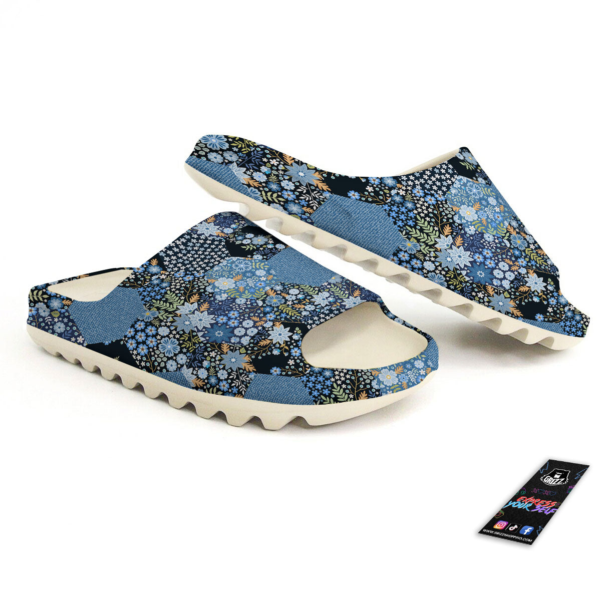 Patchwork Ethnic Floral Print Pattern Sandals-grizzshop