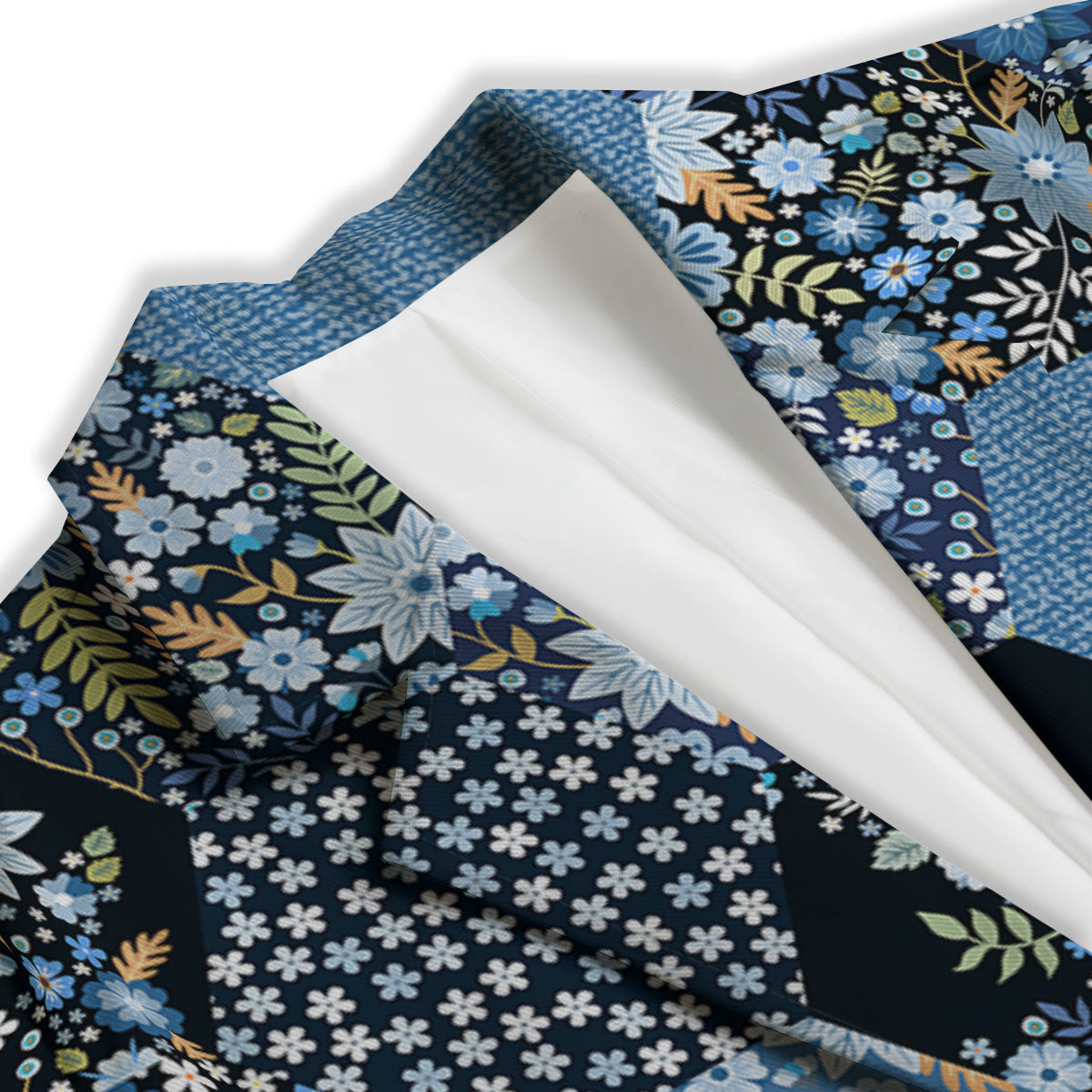 Patchwork Ethnic Floral Print Pattern Women's Blazer-grizzshop