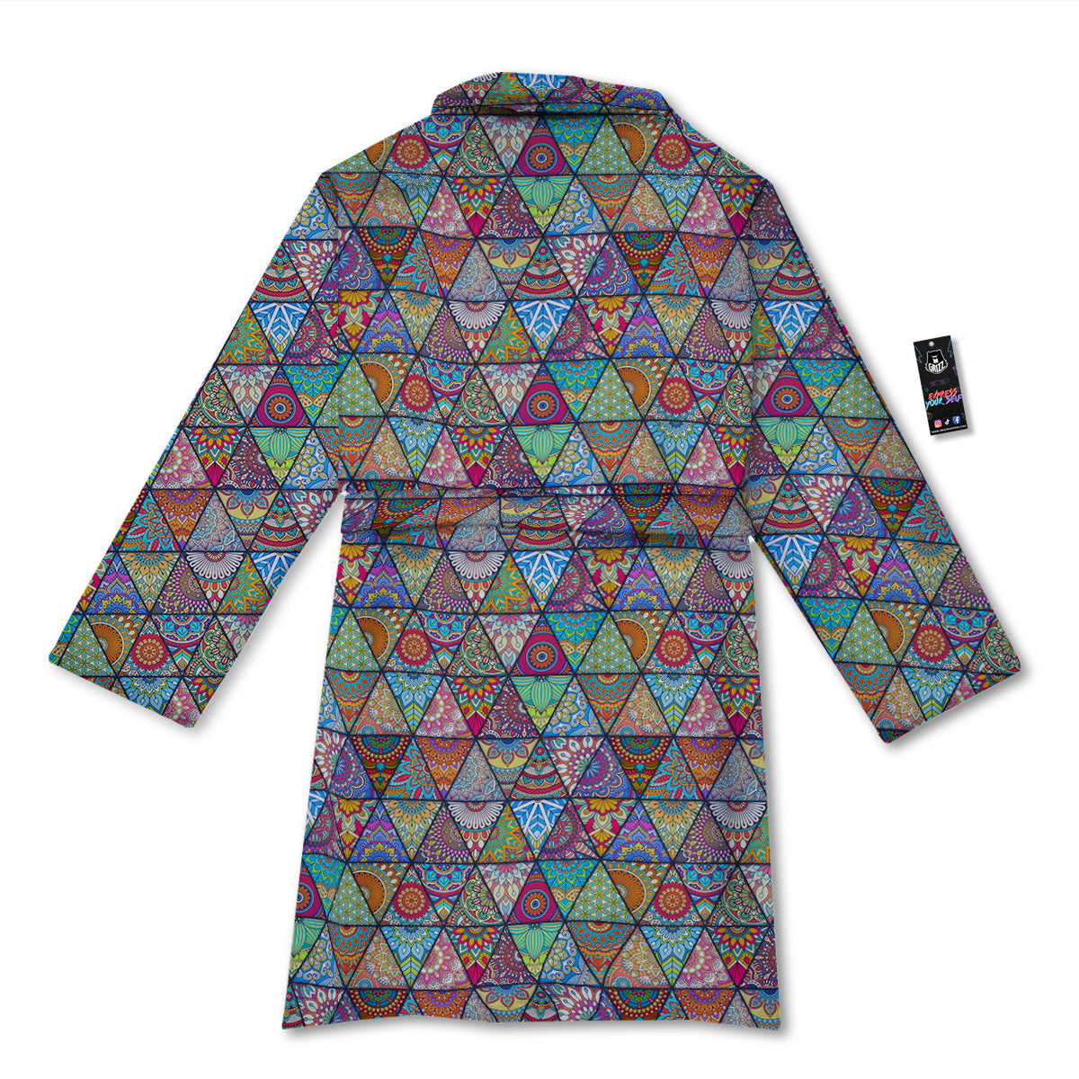 Patchwork Ethnic Mandala Print Pattern Bathrobe-grizzshop