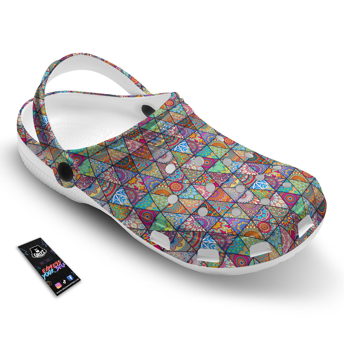 Patchwork Ethnic Mandala Print Pattern Clog-grizzshop