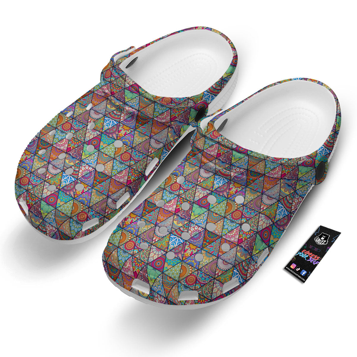 Patchwork Ethnic Mandala Print Pattern Clog-grizzshop