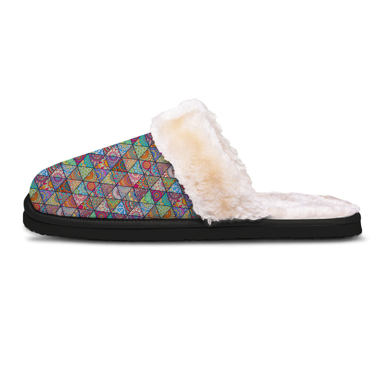 Patchwork Ethnic Mandala Print Pattern Slippers-grizzshop
