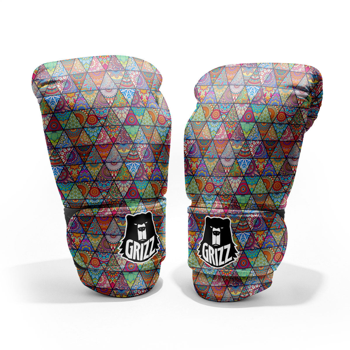 Patchwork Ethnic Mandala Print Pattern Pro Boxing Glove